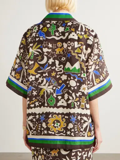 ALÉMAIS Maroc Oversized Printed Ramie Shirt | Thumbnail 4 ALÉMAIS Maroc Oversized Printed Ramie Shirt | Thumbnail 4