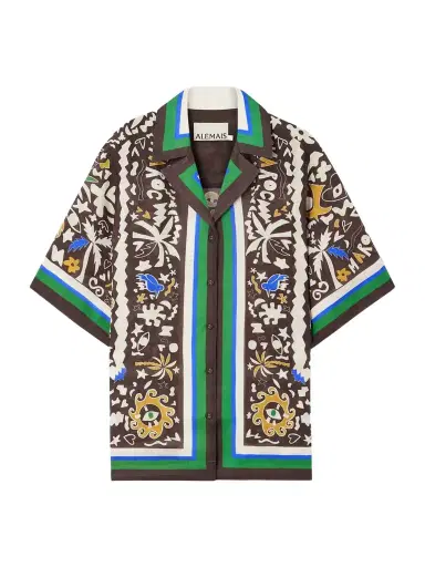 ALÉMAIS Maroc Oversized Printed Ramie Shirt | Thumbnail 1 ALÉMAIS Maroc Oversized Printed Ramie Shirt | Thumbnail 1