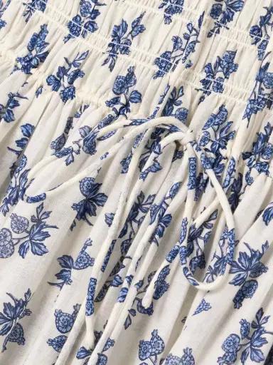 DÔEN Emmaretta Shirred Floral-print Organic Cotton-voile Midi Dress | Thumbnail 4 DÔEN Emmaretta Shirred Floral-print Organic Cotton-voile Midi Dress | Thumbnail 4