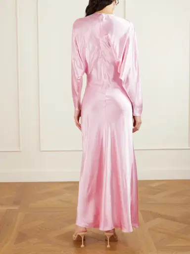 FFORME Naomie Draped Hammered-satin Maxi Dress | Thumbnail 3 FFORME Naomie Draped Hammered-satin Maxi Dress | Thumbnail 3