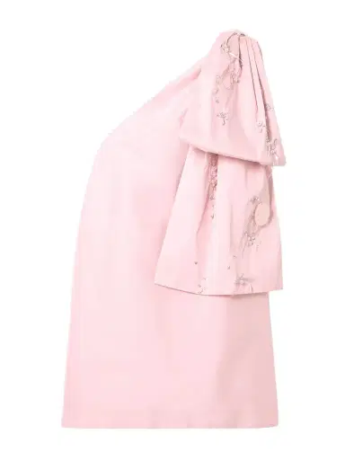 BERNADETTE Winnie One-shoulder Bow-detailed Embellished Taffeta Mini Dress | Thumbnail 1 BERNADETTE Winnie One-shoulder Bow-detailed Embellished Taffeta Mini Dress | Thumbnail 1