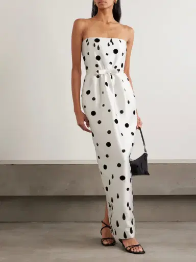 BERNADETTE Lenette Strapless Embellished Polka-dot Taffeta Gown | Thumbnail 2 BERNADETTE Lenette Strapless Embellished Polka-dot Taffeta Gown | Thumbnail 2