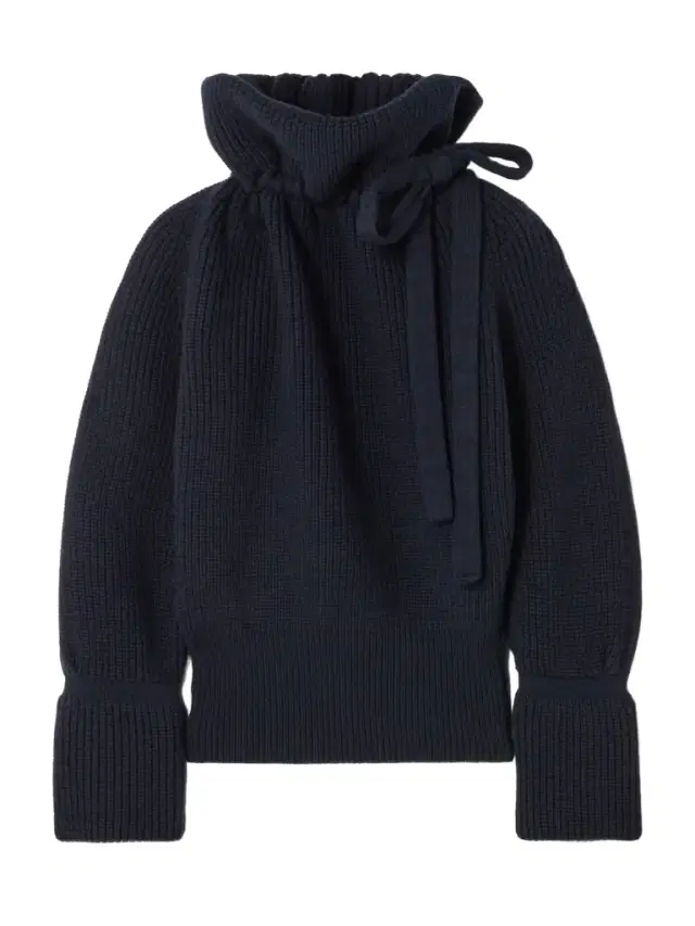 Dries Van Noten Tie-detailed Ribbed Wool Turtleneck Sweater