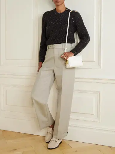 Bottega Veneta Belted Paneled Wool-twill Tapered Pants | Thumbnail 2 Bottega Veneta Belted Paneled Wool-twill Tapered Pants | Thumbnail 2