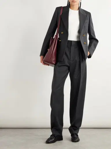 Bottega Veneta Pleated Wool-twill Tapered Pants | Thumbnail 2 Bottega Veneta Pleated Wool-twill Tapered Pants | Thumbnail 2