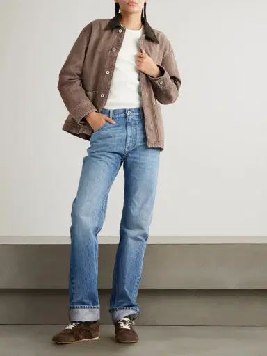 Bottega Veneta Appliquéd Suede-trimmed Denim Jacket | Thumbnail 2 Bottega Veneta Appliquéd Suede-trimmed Denim Jacket | Thumbnail 2