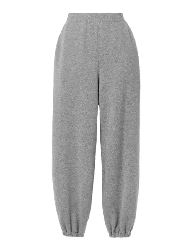 The Row Liyana Cashmere Tapered Track Pants
