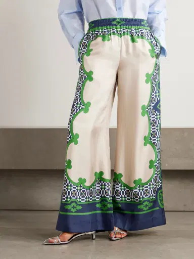 La DoubleJ Icon Printed Silk-twill Wide-leg Pants | Thumbnail 3 La DoubleJ Icon Printed Silk-twill Wide-leg Pants | Thumbnail 3