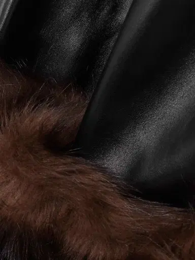 Loewe Convertible Cropped Shearling-trimmed Leather Wide-leg Pants | Thumbnail 5 Loewe Convertible Cropped Shearling-trimmed Leather Wide-leg Pants | Thumbnail 5