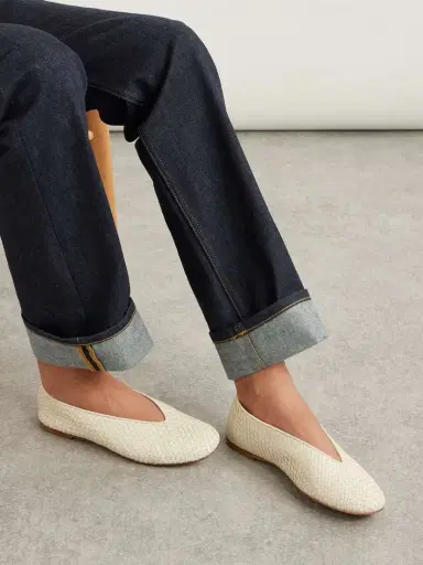 Bottega Veneta Rosa Intrecciato Leather Ballet Flats | Thumbnail 3 Bottega Veneta Rosa Intrecciato Leather Ballet Flats | Thumbnail 3