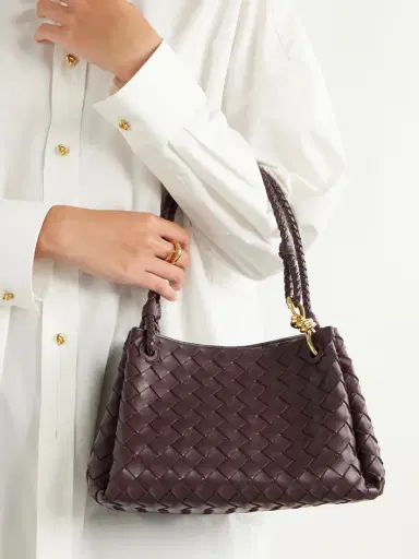 Bottega Veneta Parachute Medium Intrecciato Leather Shoulder Bag | Thumbnail 2 Bottega Veneta Parachute Medium Intrecciato Leather Shoulder Bag | Thumbnail 2
