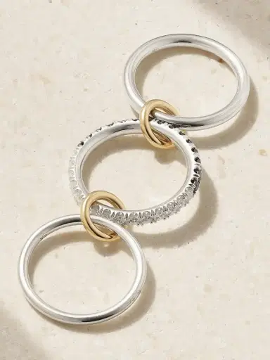 Spinelli Kilcollin Petunia Eclipse Sterling Silver And 18-karat Gold Diamond Ring | Thumbnail 3 Spinelli Kilcollin Petunia Eclipse Sterling Silver And 18-karat Gold Diamond Ring | Thumbnail 3