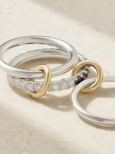 Spinelli Kilcollin Petunia Eclipse Sterling Silver And 18-karat Gold Diamond Ring | Thumbnail 4 Spinelli Kilcollin Petunia Eclipse Sterling Silver And 18-karat Gold Diamond Ring | Thumbnail 4