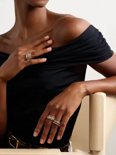 Spinelli Kilcollin Petunia Eclipse Sterling Silver And 18-karat Gold Diamond Ring | Thumbnail 5 Spinelli Kilcollin Petunia Eclipse Sterling Silver And 18-karat Gold Diamond Ring | Thumbnail 5