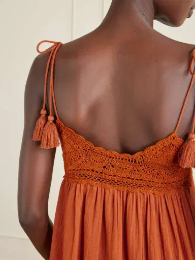 Ulla Johnson Linnea Tasseled Crochet-trimmed Cotton Midi Dress | Thumbnail 5 Ulla Johnson Linnea Tasseled Crochet-trimmed Cotton Midi Dress | Thumbnail 5
