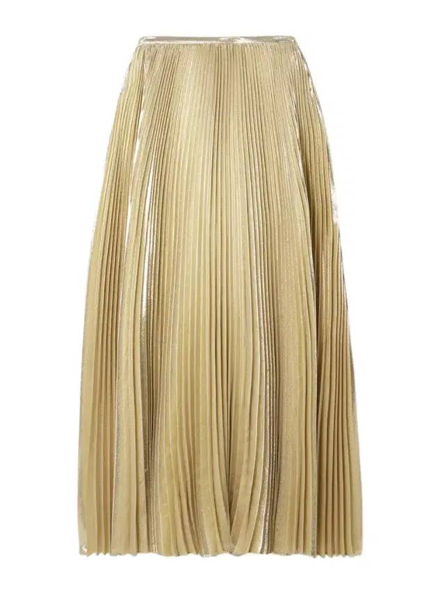 Essai Metallic Plissé Silk-blend Midi Skirt Essai Metallic Plissé Silk-blend Midi Skirt