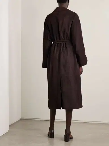 The Row Solana Suede Trench Coat | Thumbnail 3 The Row Solana Suede Trench Coat | Thumbnail 3
