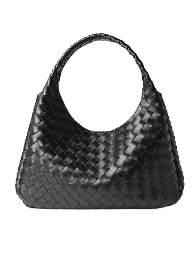 Bottega Veneta Campana Intrecciato Leather Shoulder Bag