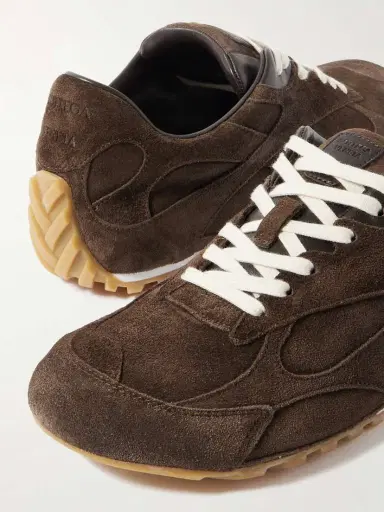 Bottega Veneta Orbit Flash Leather-trimmed Suede Sneakers | Thumbnail 4 Bottega Veneta Orbit Flash Leather-trimmed Suede Sneakers | Thumbnail 4