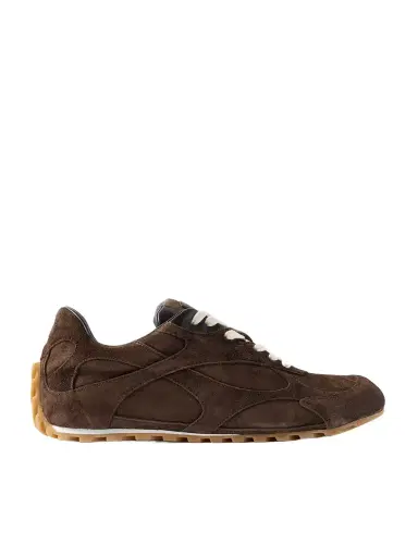 Bottega Veneta Orbit Flash Leather-trimmed Suede Sneakers | Thumbnail 1 Bottega Veneta Orbit Flash Leather-trimmed Suede Sneakers | Thumbnail 1