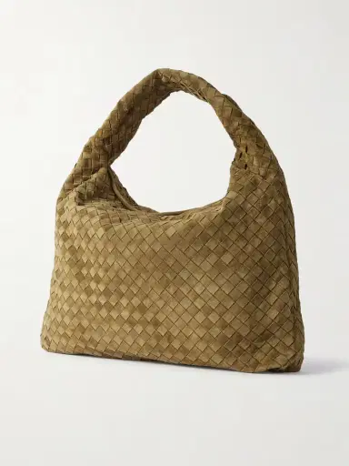 Bottega Veneta Hop Large Intrecciato Suede Tote | Thumbnail 3 Bottega Veneta Hop Large Intrecciato Suede Tote | Thumbnail 3