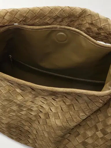 Bottega Veneta Hop Large Intrecciato Suede Tote | Thumbnail 5 Bottega Veneta Hop Large Intrecciato Suede Tote | Thumbnail 5