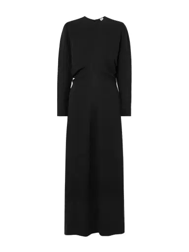 TOTEME Garderob Gathered Crepe Maxi Dress | Thumbnail 1 TOTEME Garderob Gathered Crepe Maxi Dress | Thumbnail 1