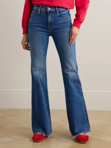 Mother The Doozy Sneak Fray High-rise Flared Jeans | Thumbnail 3 Mother The Doozy Sneak Fray High-rise Flared Jeans | Thumbnail 3