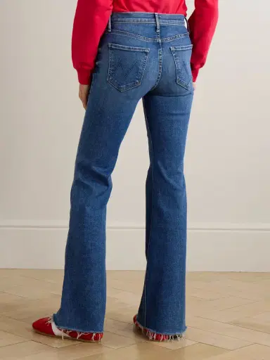 Mother The Doozy Sneak Fray High-rise Flared Jeans | Thumbnail 4 Mother The Doozy Sneak Fray High-rise Flared Jeans | Thumbnail 4