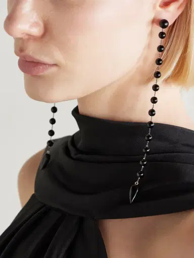 Sophie Buhai Phoenician Silver And Onyx Earrings | Thumbnail 2 Sophie Buhai Phoenician Silver And Onyx Earrings | Thumbnail 2