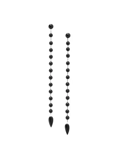 Sophie Buhai Phoenician Silver And Onyx Earrings | Thumbnail 1 Sophie Buhai Phoenician Silver And Onyx Earrings | Thumbnail 1
