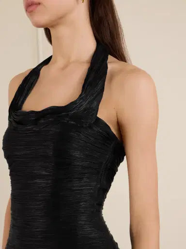 Marmar Halim Ruched Plissé Halterneck Gown | Thumbnail 4 Marmar Halim Ruched Plissé Halterneck Gown | Thumbnail 4
