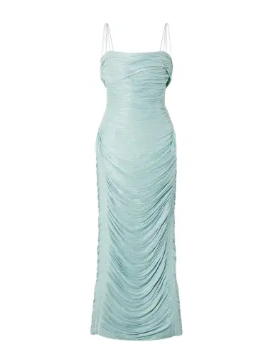 Marmar Halim Ruched Pleated Satin Gown | Thumbnail 1 Marmar Halim Ruched Pleated Satin Gown | Thumbnail 1