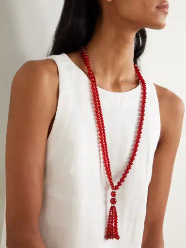 Le Sundial Venice Opera Tasseled Carnelian And Silver Necklace | Thumbnail 2 Le Sundial Venice Opera Tasseled Carnelian And Silver Necklace | Thumbnail 2