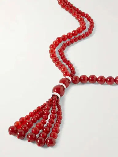 Le Sundial Venice Opera Tasseled Carnelian And Silver Necklace | Thumbnail 3 Le Sundial Venice Opera Tasseled Carnelian And Silver Necklace | Thumbnail 3