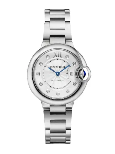 Cartier Ballon Bleu De Automatic Stainless Steel Diamond Watch | Thumbnail 1 Cartier Ballon Bleu De Automatic Stainless Steel Diamond Watch | Thumbnail 1