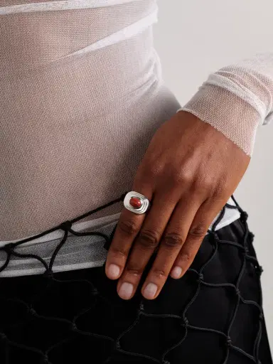 Le Sundial The Deco Silver Jasper Ring | Thumbnail 2 Le Sundial The Deco Silver Jasper Ring | Thumbnail 2