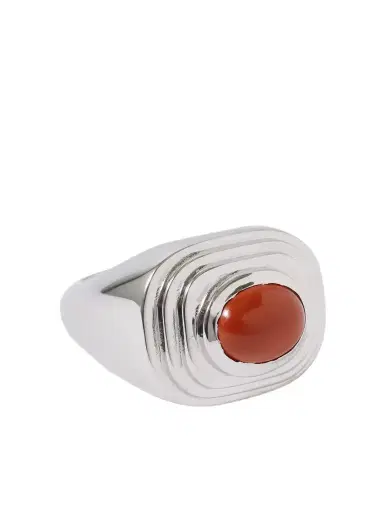 Le Sundial The Deco Silver Jasper Ring | Thumbnail 1 Le Sundial The Deco Silver Jasper Ring | Thumbnail 1