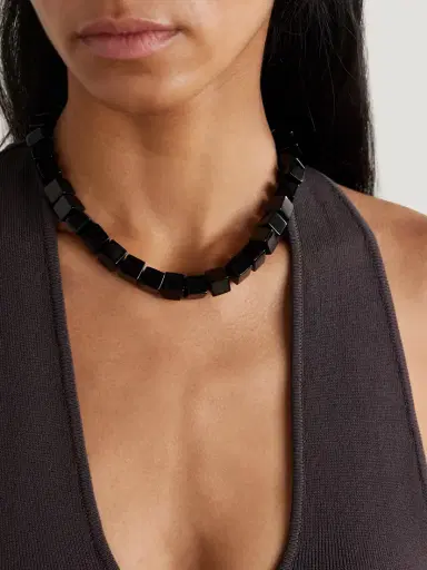 Le Sundial Tube Onyx And Silver Collar | Thumbnail 2 Le Sundial Tube Onyx And Silver Collar | Thumbnail 2