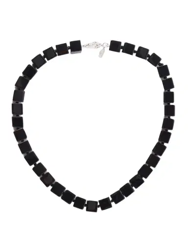 Le Sundial Tube Onyx And Silver Collar | Thumbnail 1 Le Sundial Tube Onyx And Silver Collar | Thumbnail 1