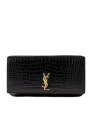 Saint Laurent Croc-effect Leather Phone Case | Thumbnail 1 Saint Laurent Croc-effect Leather Phone Case | Thumbnail 1