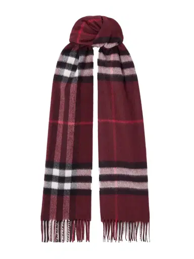 Burberry Fringed Checked Cashmere Scarf | Thumbnail 1 Burberry Fringed Checked Cashmere Scarf | Thumbnail 1
