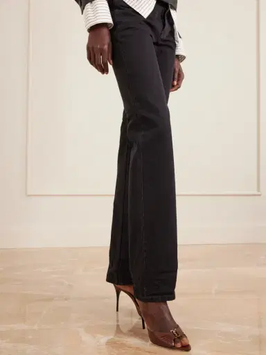 Saint Laurent Babylone Embellished Gathered Leather Mules | Thumbnail 2 Saint Laurent Babylone Embellished Gathered Leather Mules | Thumbnail 2