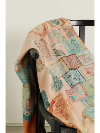 Loro Piana Suede-trimmed Brushed Cashmere Throw | Thumbnail 3 Loro Piana Suede-trimmed Brushed Cashmere Throw | Thumbnail 3