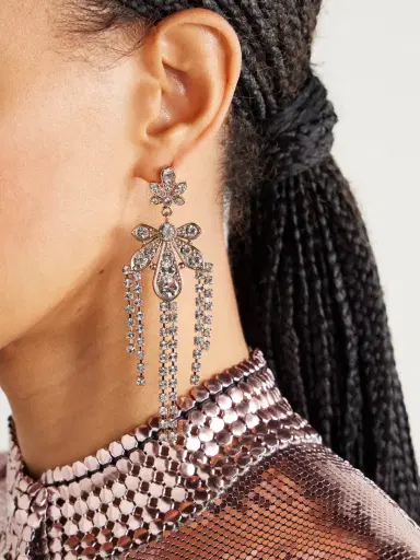 Rabanne Rose Gold-tone Crystal Earrings | Thumbnail 2 Rabanne Rose Gold-tone Crystal Earrings | Thumbnail 2