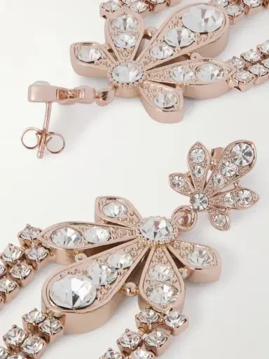 Rabanne Rose Gold-tone Crystal Earrings | Thumbnail 3 Rabanne Rose Gold-tone Crystal Earrings | Thumbnail 3