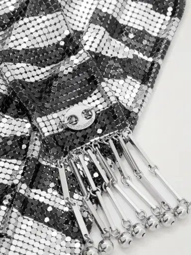 Rabanne Fringed Zebra-print Chainmail Scarf | Thumbnail 3 Rabanne Fringed Zebra-print Chainmail Scarf | Thumbnail 3