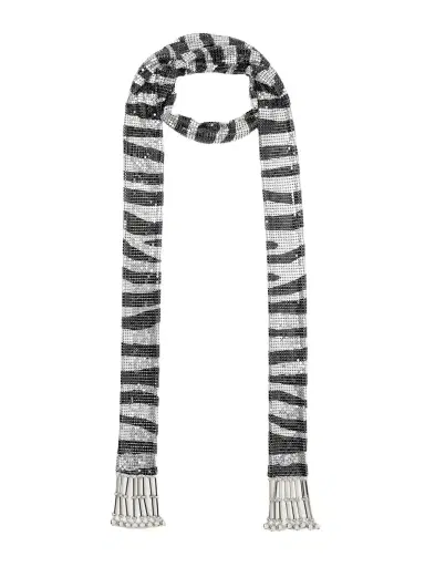 Rabanne Fringed Zebra-print Chainmail Scarf | Thumbnail 1 Rabanne Fringed Zebra-print Chainmail Scarf | Thumbnail 1