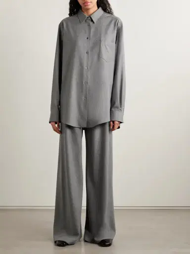 The Row Gala Wool-flannel Wide-leg Pants | Thumbnail 2 The Row Gala Wool-flannel Wide-leg Pants | Thumbnail 2