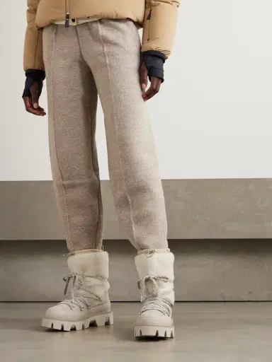 Moncler Peak Apres Shearling-trimmed Suede Ankle Boots | Thumbnail 2 Moncler Peak Apres Shearling-trimmed Suede Ankle Boots | Thumbnail 2
